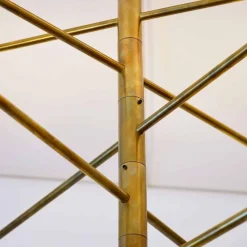 Lampadario Orbitale in Ottone con 5 bracci bilanciati rotanti