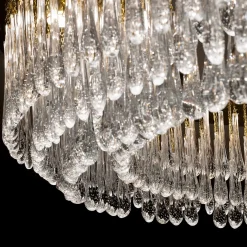 Lampadario ovale a goccia di Murano