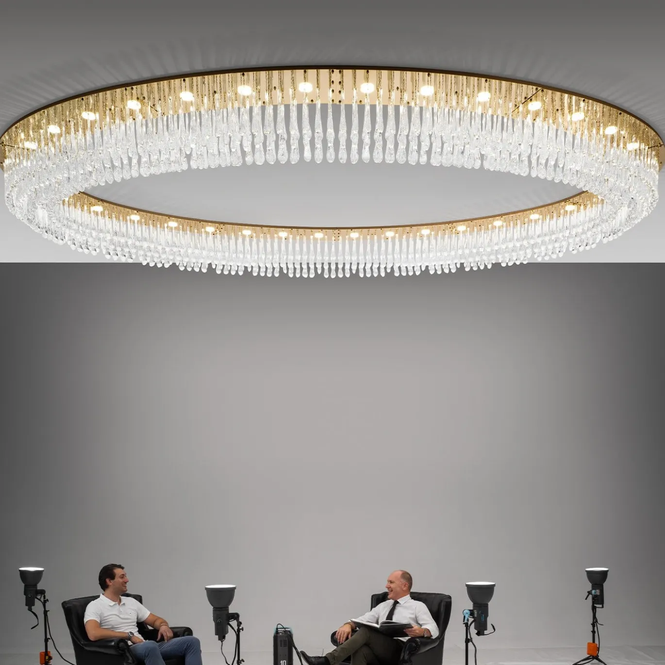 Lampadario ovale a goccia di Murano