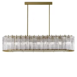 Lampadario ovale a tamburo a 9 luci