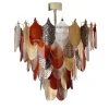 Lampadario Peacock medio ambra/oro/argento