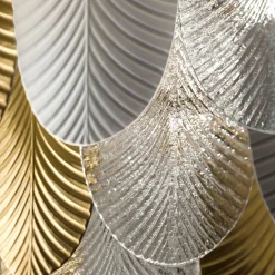 Lampadario Peacock Medium bianco e argento