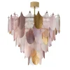 Lampadario Peacock Medium rosa e oro