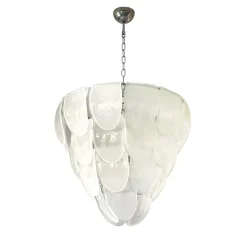 Lampadario Petals in vetro sabbiato