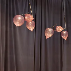 Lampadario Physalis in Vetro Bronzo di Cristina Celestino