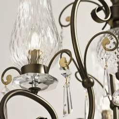 Lampadario Piccolo Anfora in Vetro Trasparente