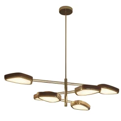 Lampadario Pluma Ultra Gold Brass in ottone