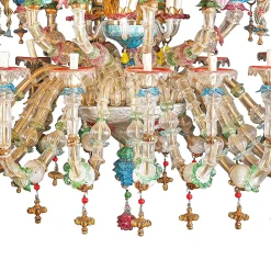 Lampadario policromo a 50 luci Rezzonico A Barca