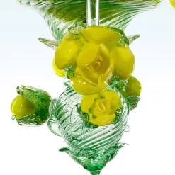 Lampadario Positano in Vetro di Murano Giallo