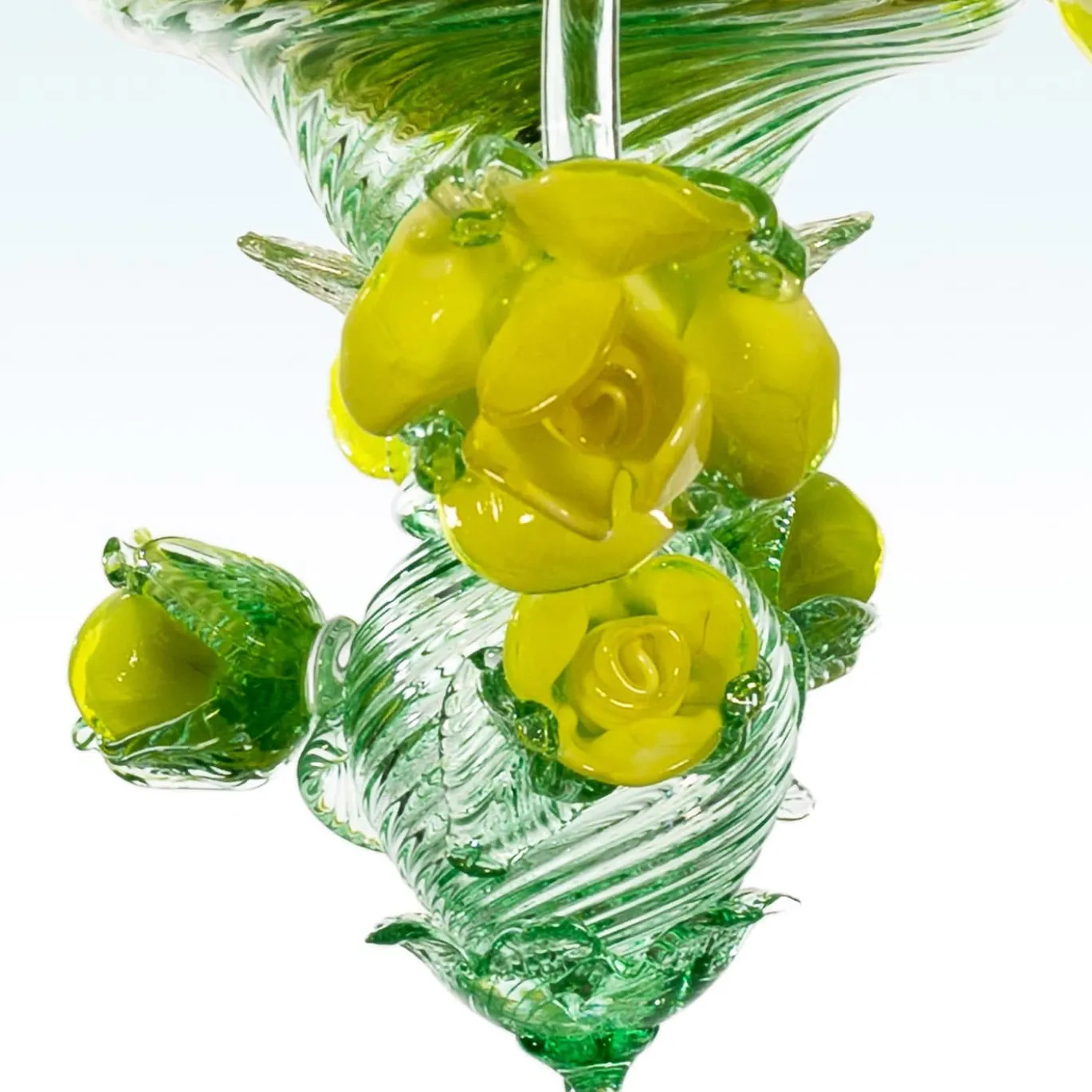 Lampadario Positano in Vetro di Murano Giallo