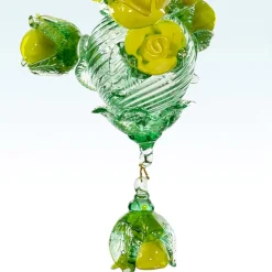 Lampadario Positano in Vetro di Murano Giallo