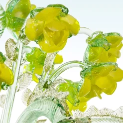 Lampadario Positano in Vetro di Murano Giallo