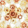 Lampadario Prismatico 91 Elementi in Vetro Compatto Ambra e Ametista
