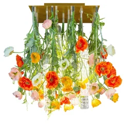 Lampadario quadrato Flower Power Poppy