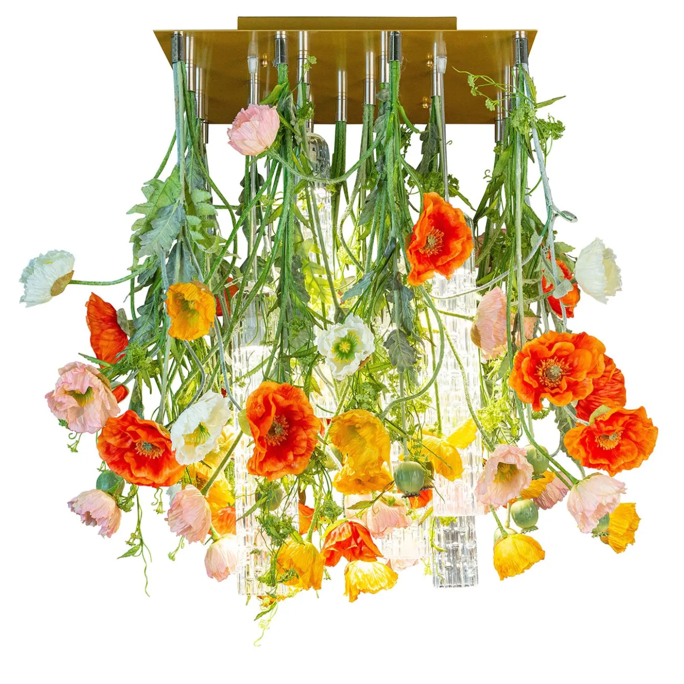 Lampadario quadrato Flower Power Poppy