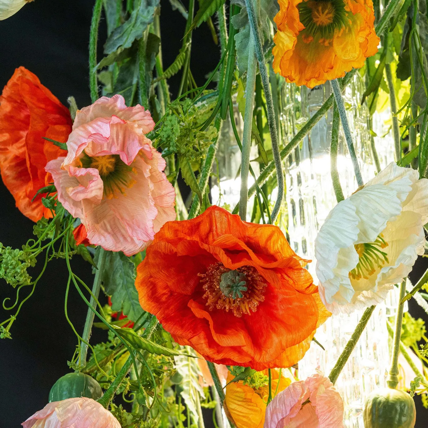 Lampadario quadrato Flower Power Poppy
