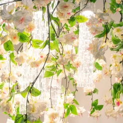 Lampadario quadrato grande Flower Power White Cascade