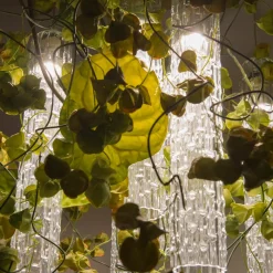Lampadario quadrato grande Flower Power Physalis & Anthurium