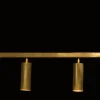 Lampadario Riga 14|02 Lineare a 4 Luci in Ottone con Finitura Dorata
