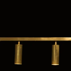 Lampadario Riga 14|02 Lineare a 4 Luci in Ottone con Finitura Dorata