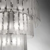 Lampadario Roma in vetro bianco satinato
