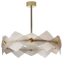 Lampadario rombo 6 luci beige