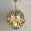Lampadario Rondini in vetro di Murano fumé