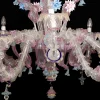 Lampadario rosa in stile Rezzonico