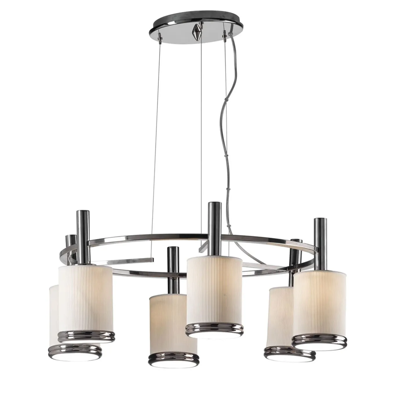 Lampadario rotondo a 6 luci Gilda