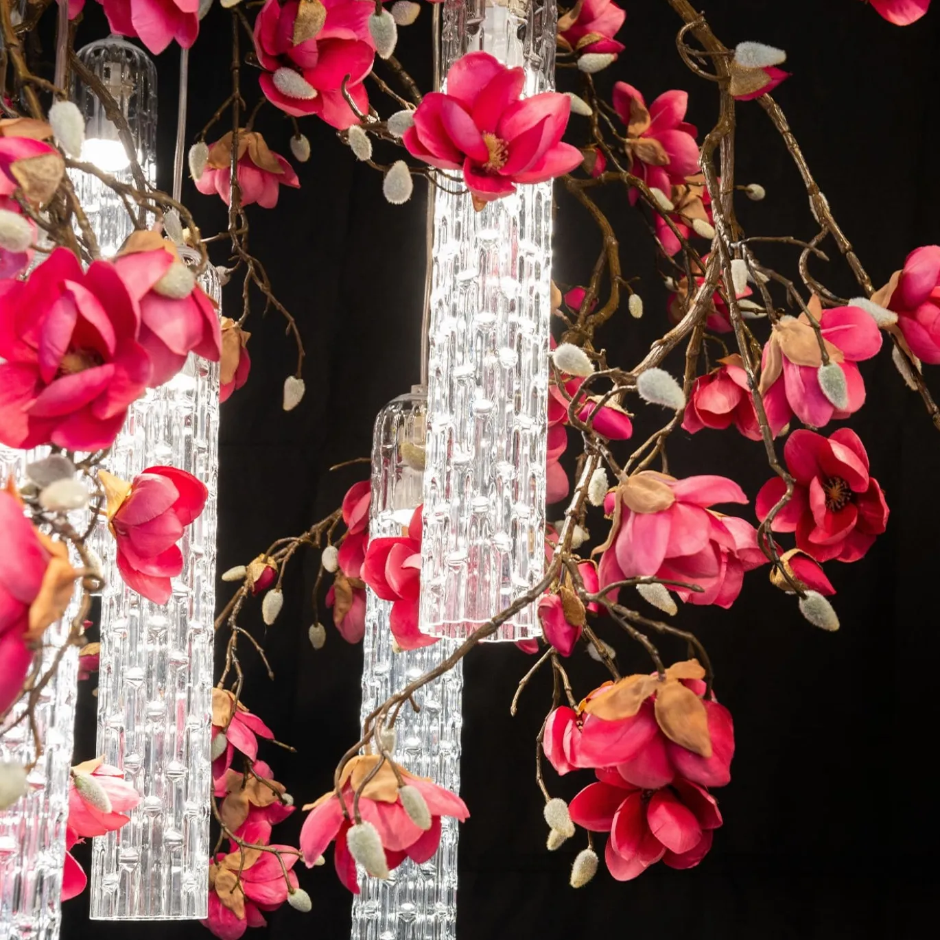 Lampadario rotondo Flower Power Magnolia