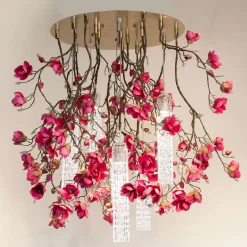 Lampadario rotondo Flower Power Magnolia
