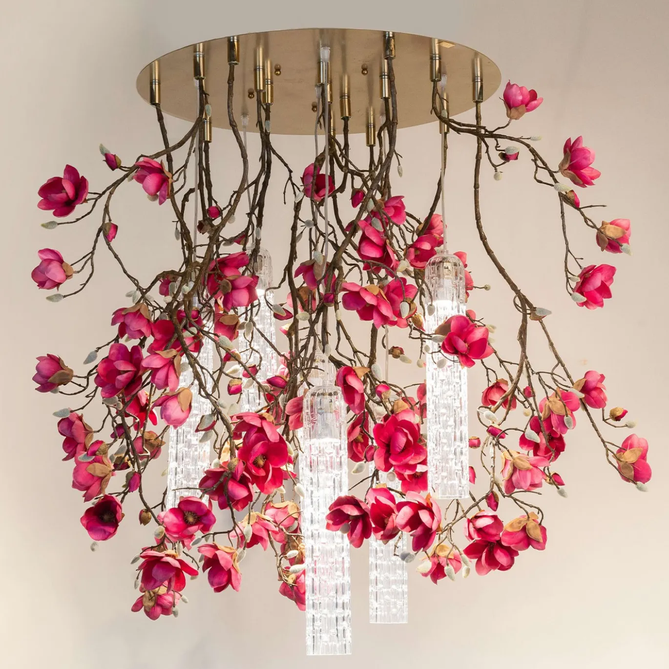 Lampadario rotondo Flower Power Magnolia