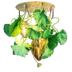 Lampadario rotondo Flower Power Lotus Dichondra