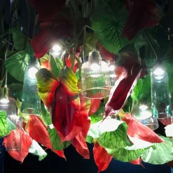 Lampadario rotondo grande Flower Power Red Anthurium