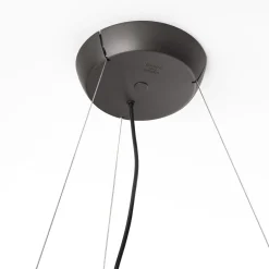 Lampadario rotondo in metallo nero CanCan