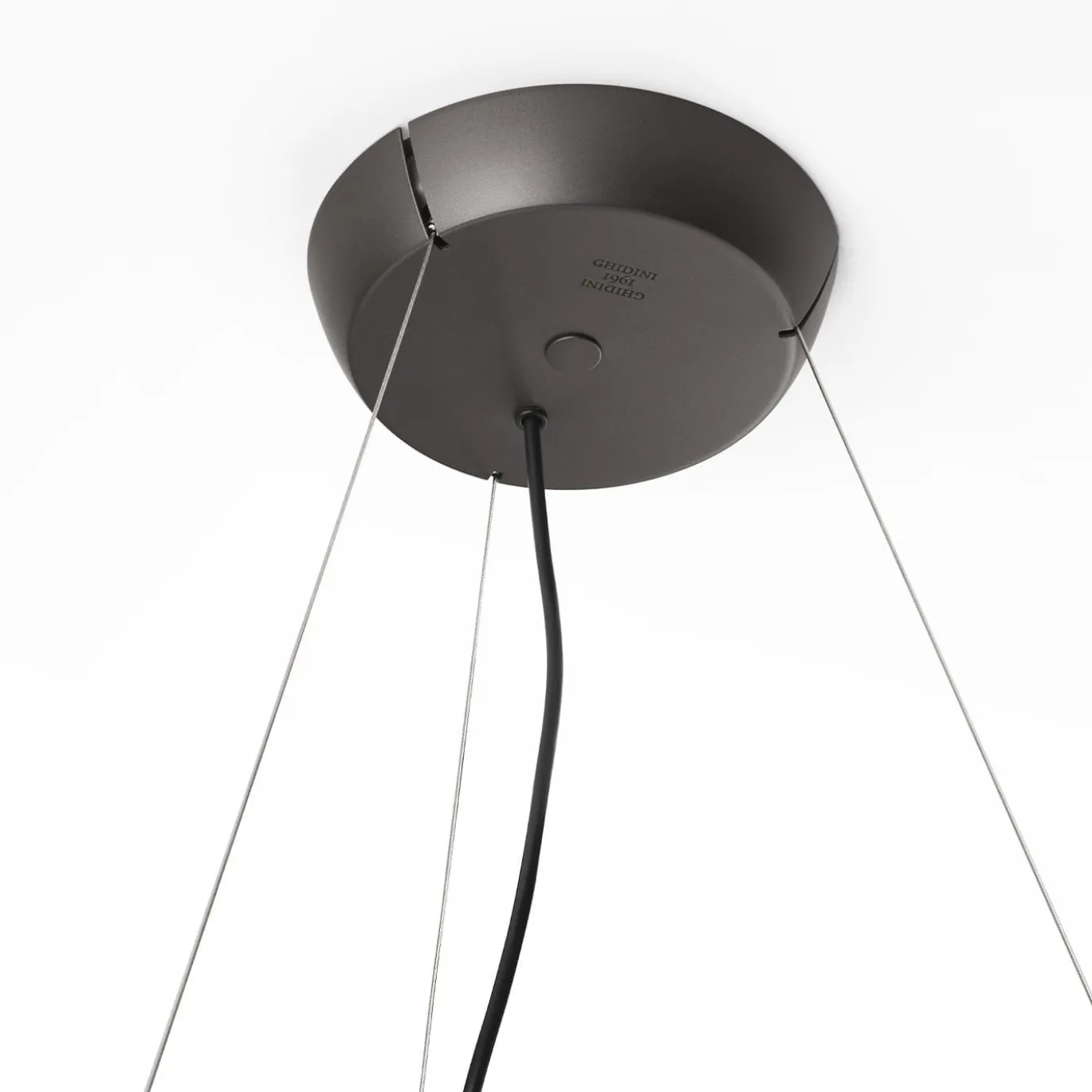 Lampadario rotondo in metallo nero CanCan