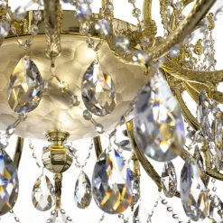 Lampadario Royal in Cristallo e Oro