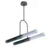 Lampadario Sb�rlusc Indigo Fum� in vetro e canna di fucile di Isacco Brioschi