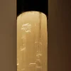 Lampadario Selene in bronzo spazzolato e selenite