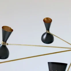 Lampadario Simmetrico a 8 bracci in ottone