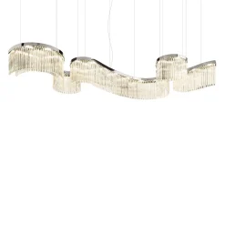 Lampadario Snake 23 luci argentato #3