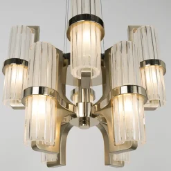 Lampadario Soave con finitura oro di Emanuela Benedetti