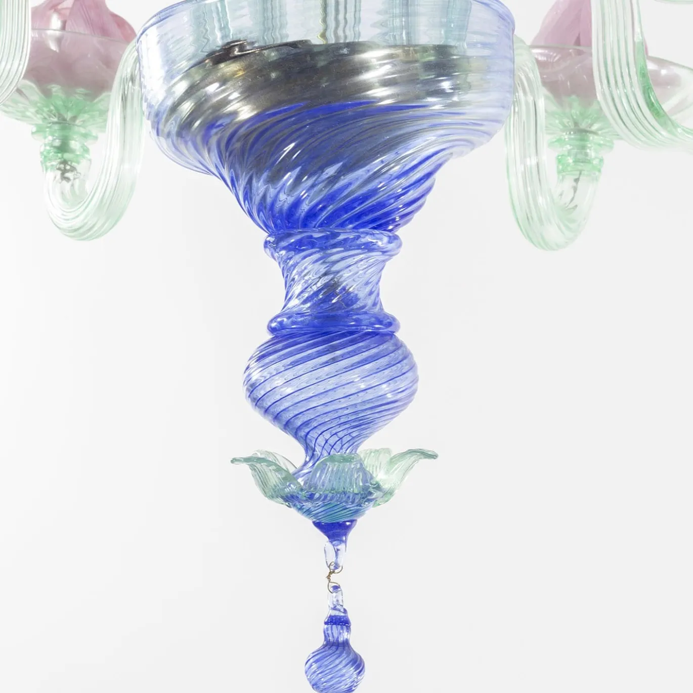 Lampadario Spring in Vetro Blu