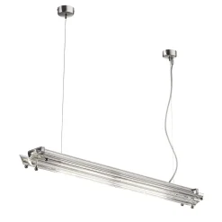 Lampadario Strip Triedo in Ottone e Vetro