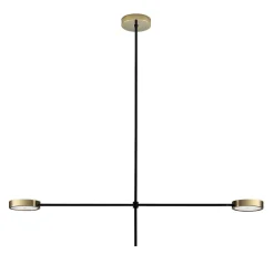 Lampadario Tambù Double Delux in Acciaio Nero