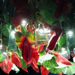 Lampadario tondo medio Flower Power Red Anthurium