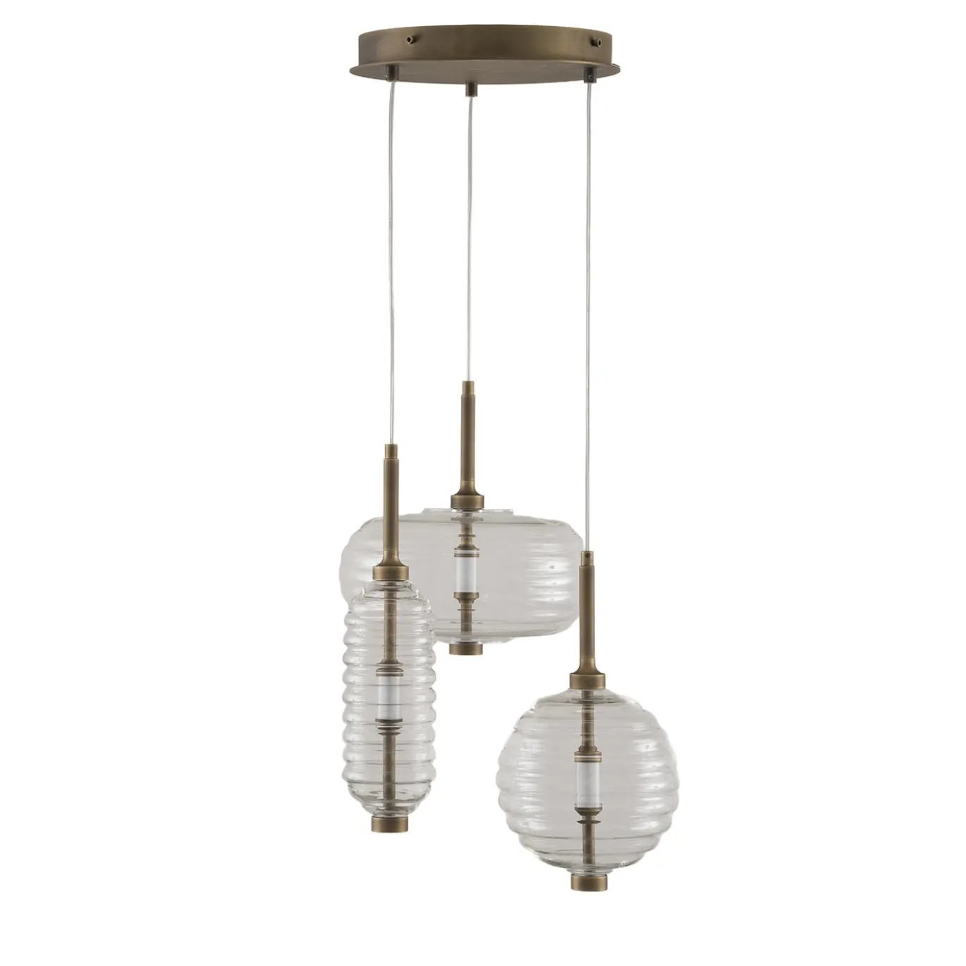 Lampadario Trinity 03 in bronzo di Mike Shilov
