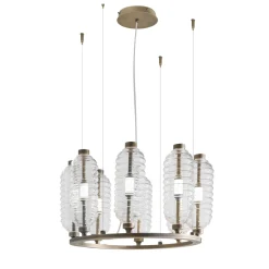 Lampadario Trinity 09 in bronzo di Mike Shilov
