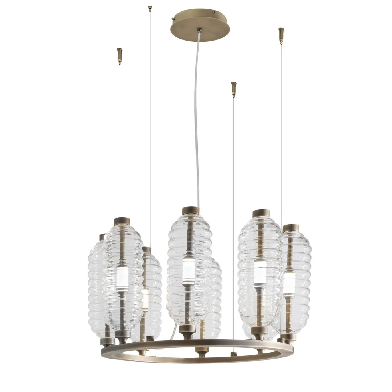 Lampadario Trinity 09 in bronzo di Mike Shilov