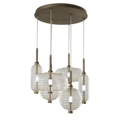Lampadario Trinity 02 in bronzo di Mike Shilov